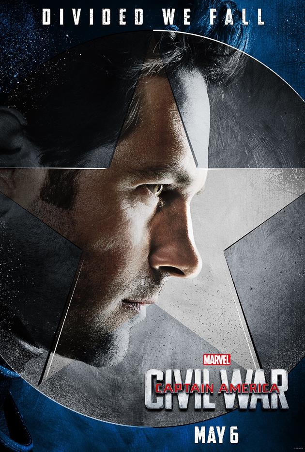 Affiche "Divided We Fall" - Ant Man du côté du Captain