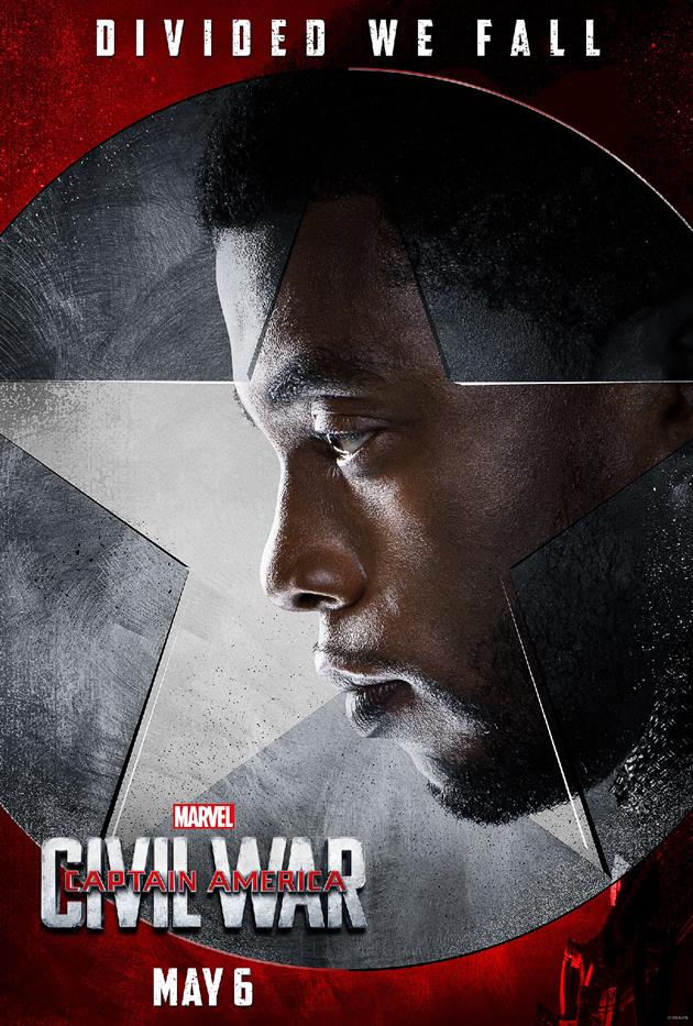 Affiche "Divided We Fall" - Black Panther du côté de Tony Stark