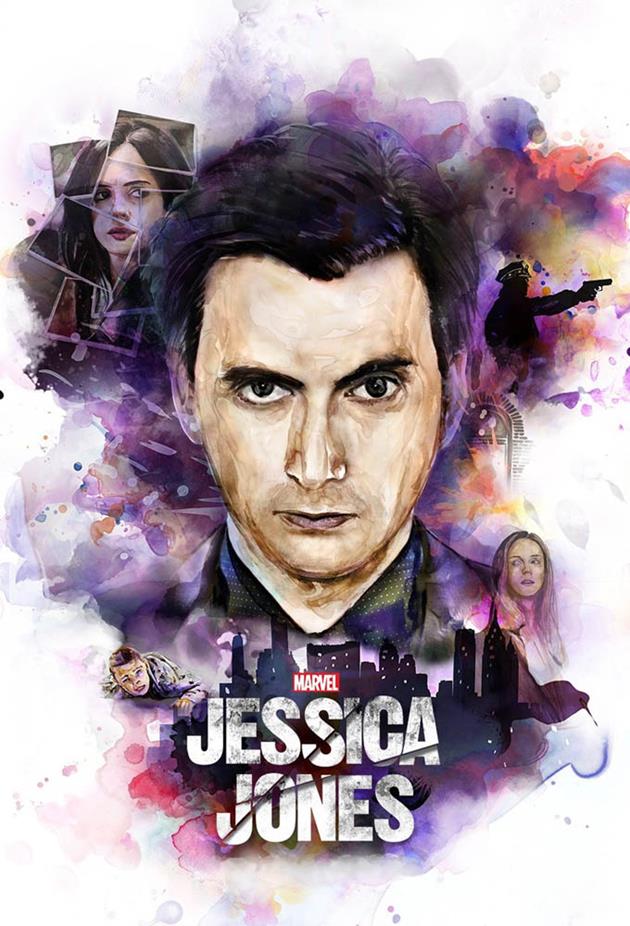 Affiche Jessica Jones - Portrait robot dessiné de Kilgrave